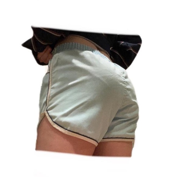 Vintage Blue 80s Roller Skating Workout Shorts - Picture 3 of 3